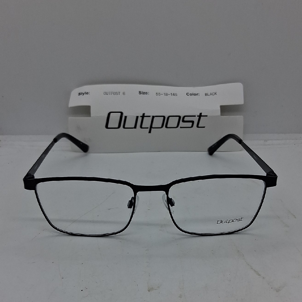 NWT Rxable Mens Outpost 6 Black Eyeglass Frames